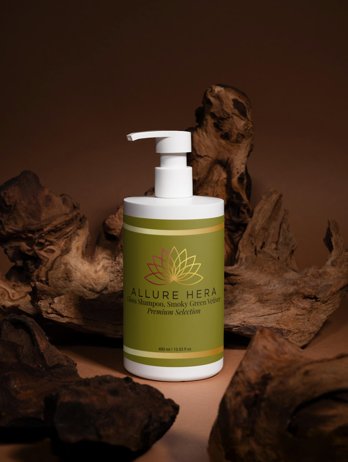 Gloss Shampoo, Smoky Green Vetiver (Chrysopogon zizanioides), 400 ml