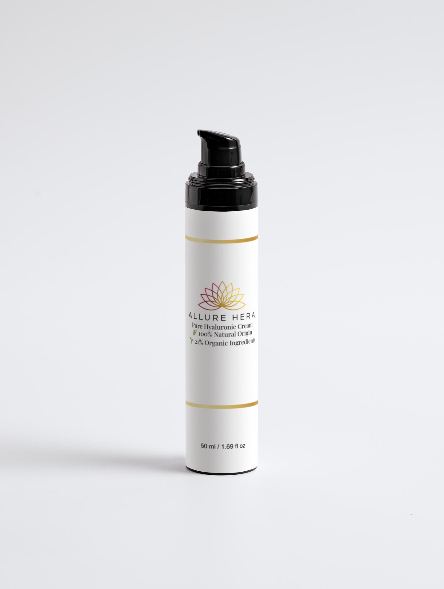 Allure Hera Pure Hyaluronic Cream 50ml with organic ingredients for deep hydration and anti-aging benefits.