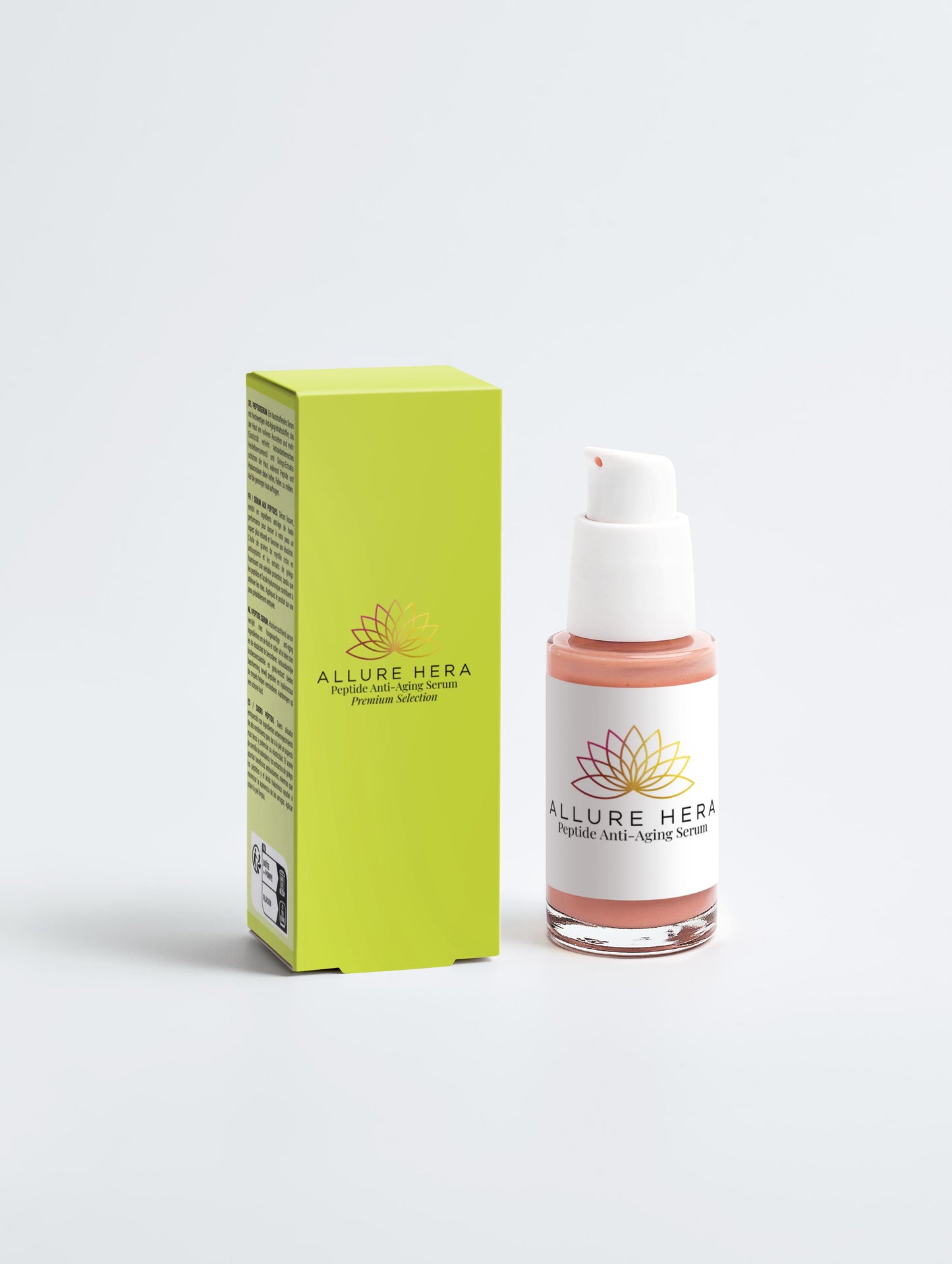 Allure Hera skincare product with packaging on a white background