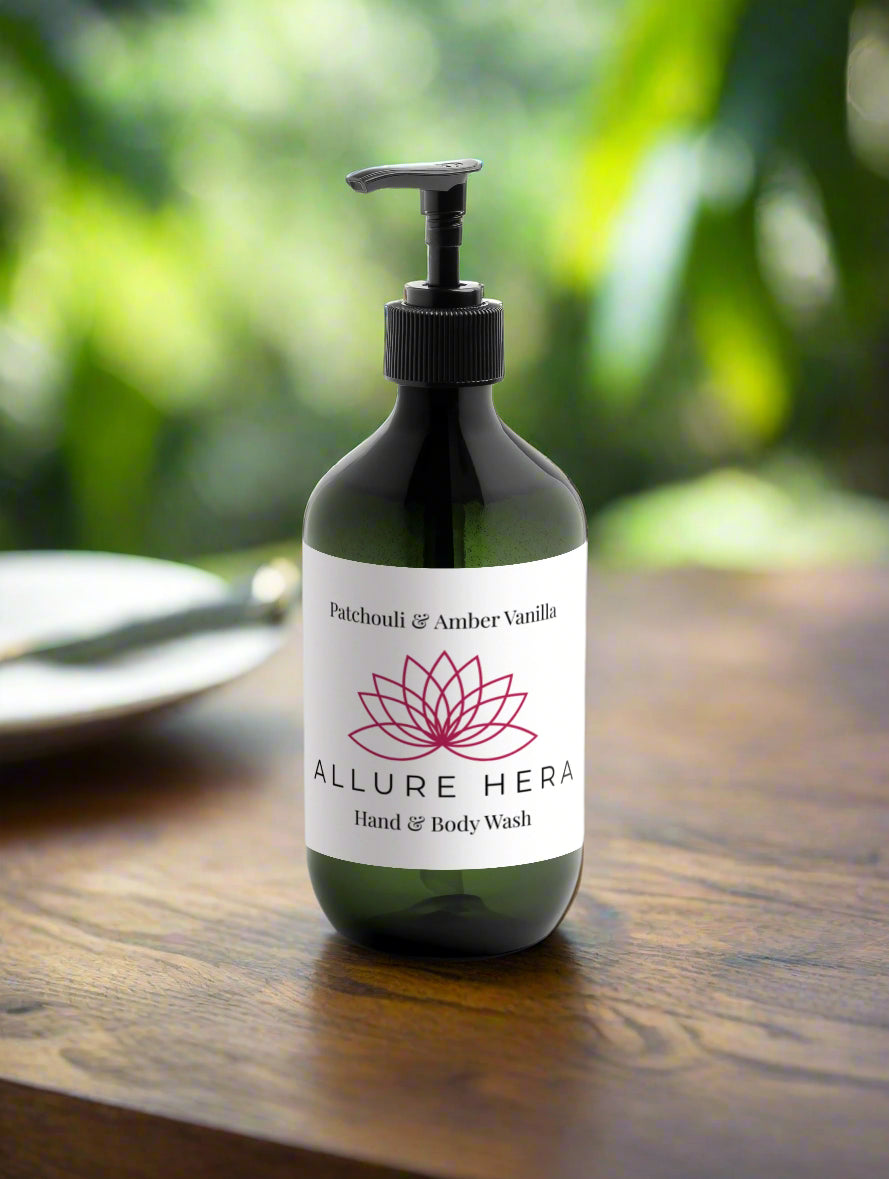 Allure Hera hand and body wash bottle on a white background