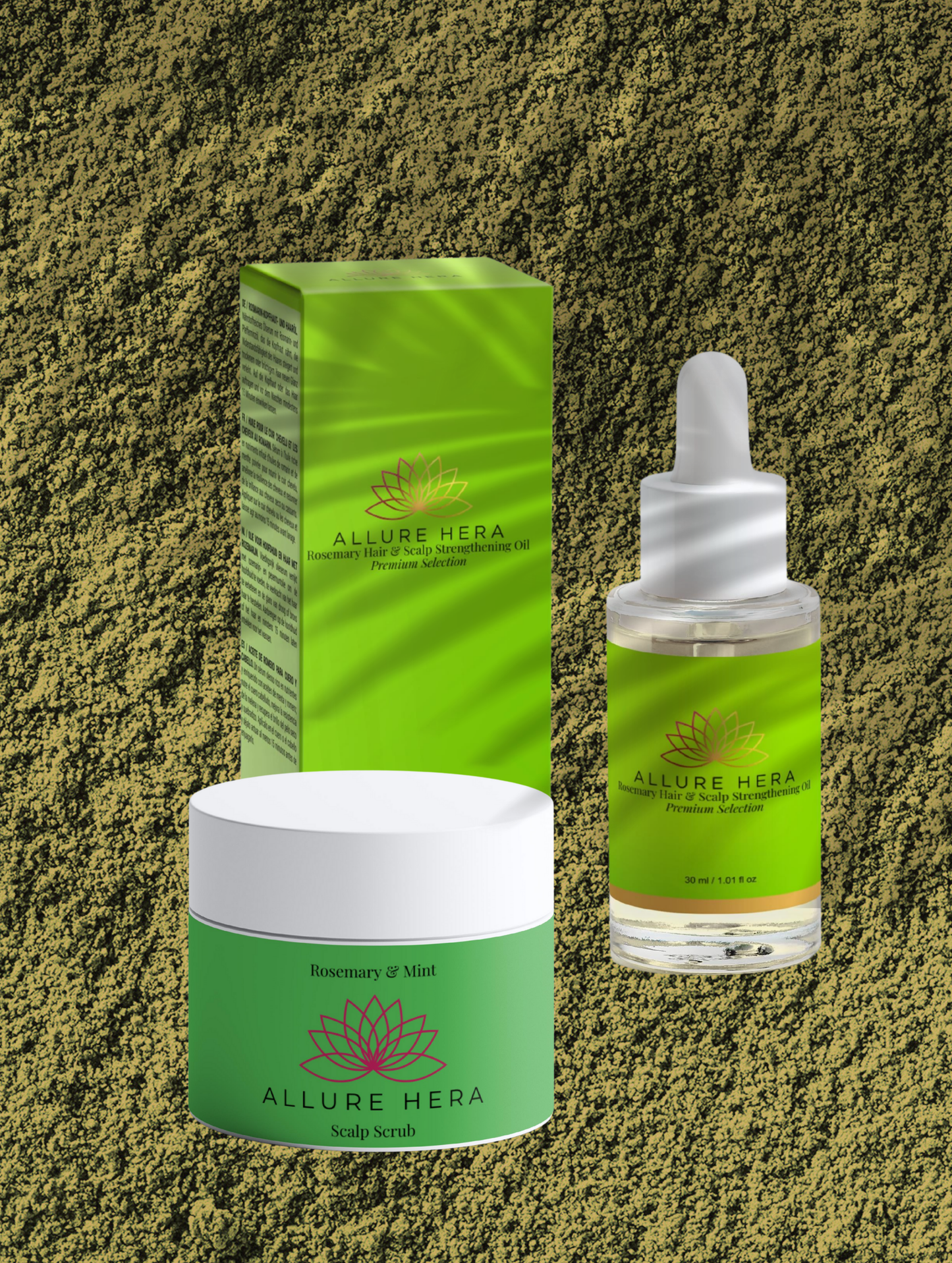 Rosemary Hair Care Set – Oil & Scalp Scrub for Stronger, Healthier Hair