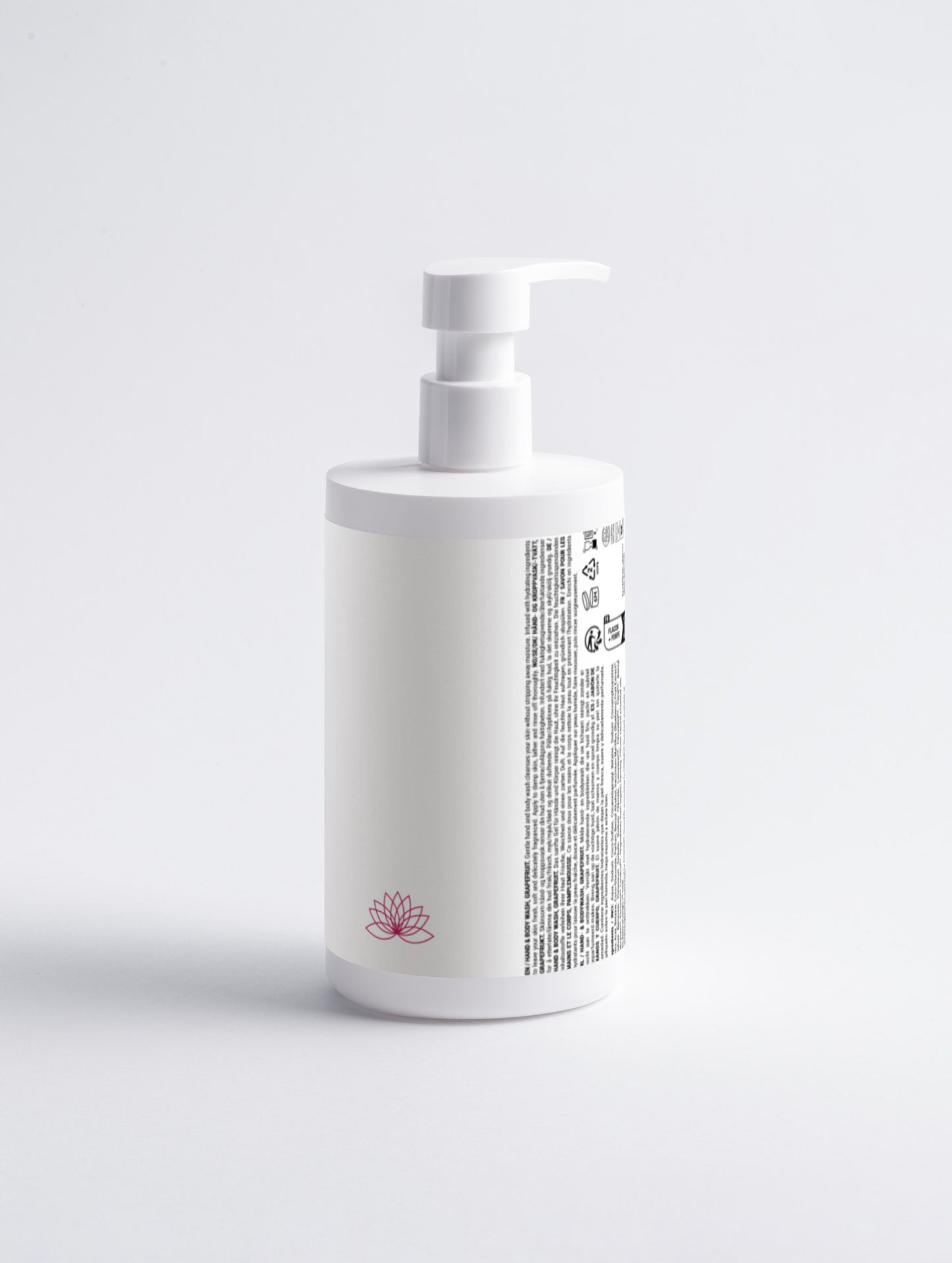 Hand & Body Wash Grapefruit Vitality 400 ml in a white pump bottle, vegan and hydrating formula.
