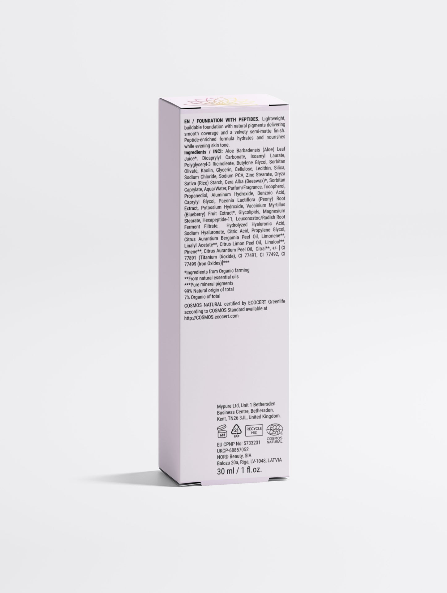 ALLURE HERA Foundation with Peptides, 10 Light Warm