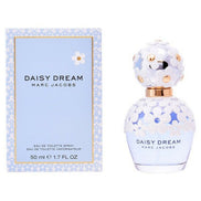Marc Jacobs Daisy Dream perfume bottle and packaging on a white background