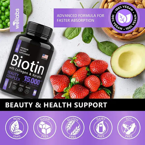 Complex de Vitamine B și Biotină – Energie și Frumusețe Naturală