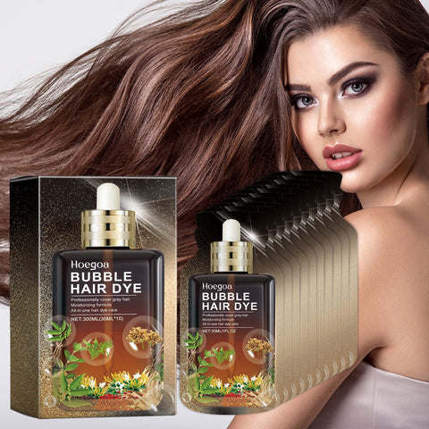Șampon Colorant Hoegoa – Vopsea de Păr cu Spumă pentru Colorare Naturală și Revitalizare