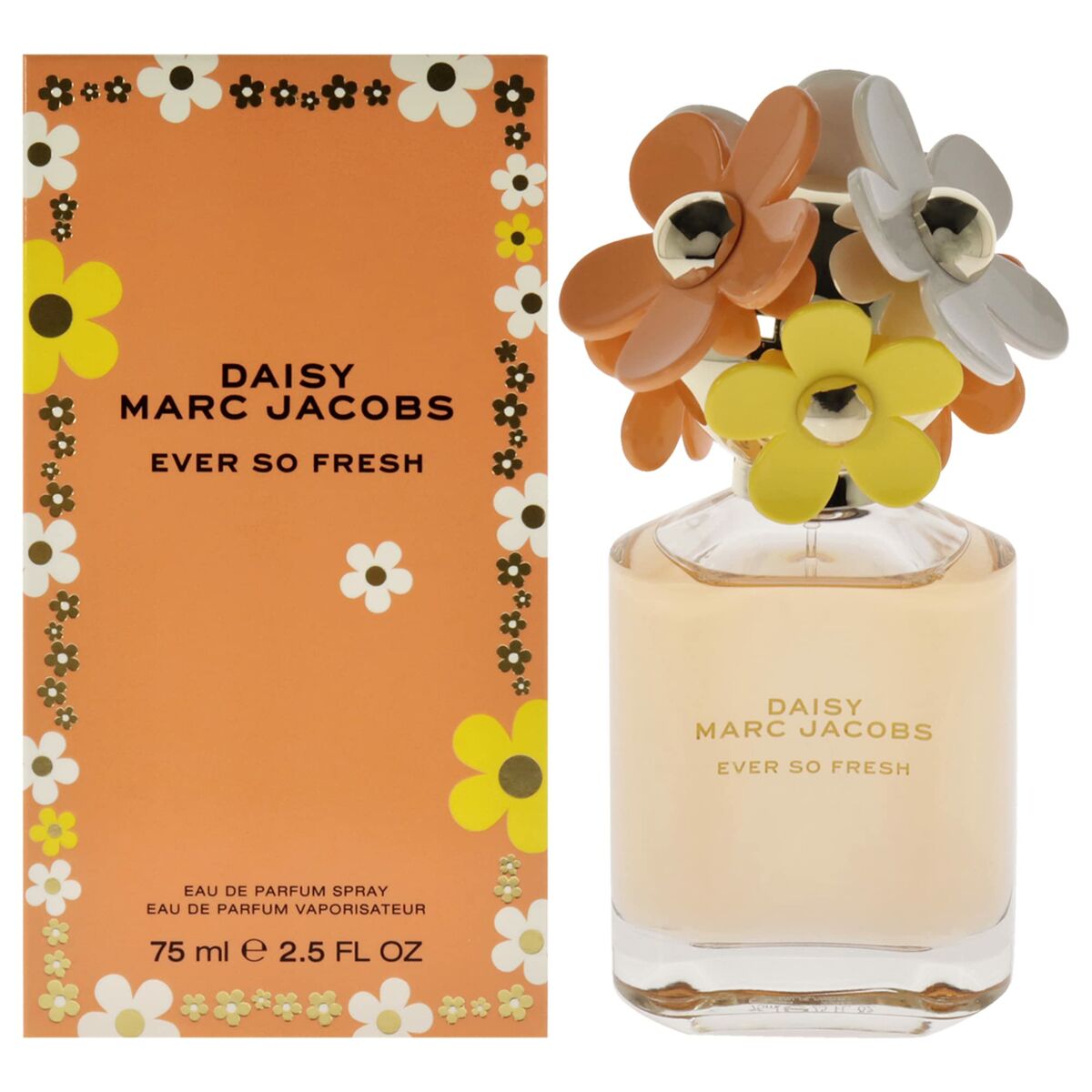 Marc Jacobs Daisy Ever So Fresh perfume with floral design packaging