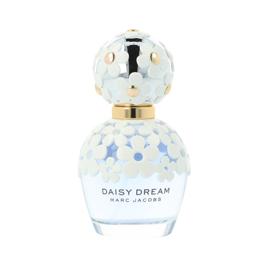 Marc Jacobs Daisy Dream perfume bottle with floral design on a white background