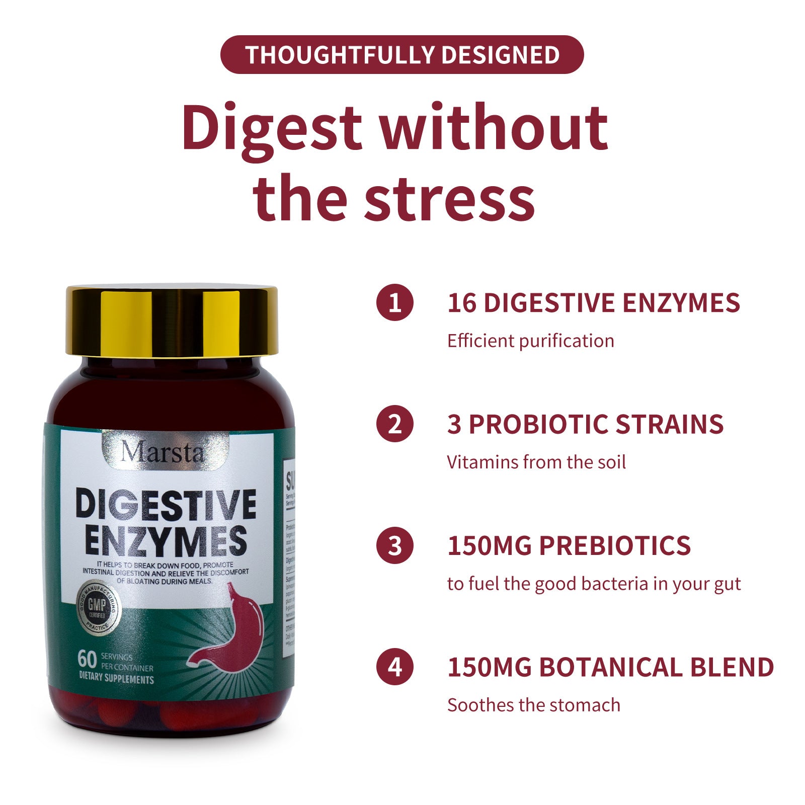 Digestive Enzyme Probiotic Capsules – Digestie Ușoară și Imunitate