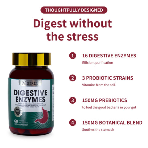 Digestive Enzyme Probiotic Capsules – Digestie Ușoară și Imunitate