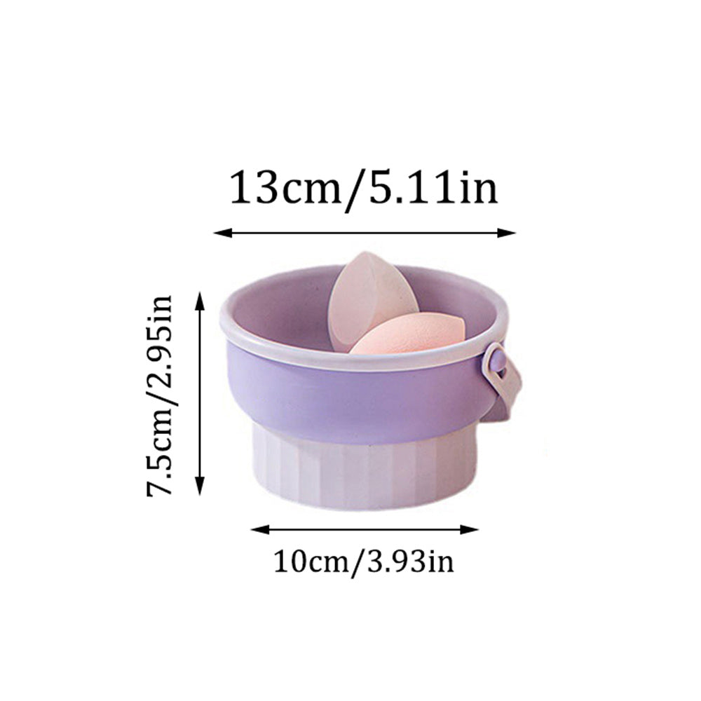 Bol de curățare perie de machiaj, instrument de curățare a ouălor, set de depozitare, perie, pudră, curățare uscată, raft de uscare din silicon