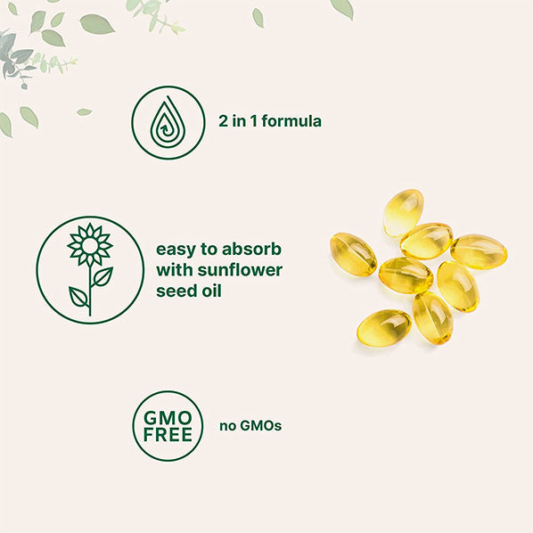 Vitamina D3 + K2 în Capsule – Sănătatea Oaselor și Imunitate Puternică | Allure Hera