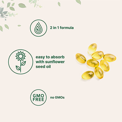 Vitamina D3 + K2 în Capsule – Sănătatea Oaselor și Imunitate Puternică | Allure Hera
