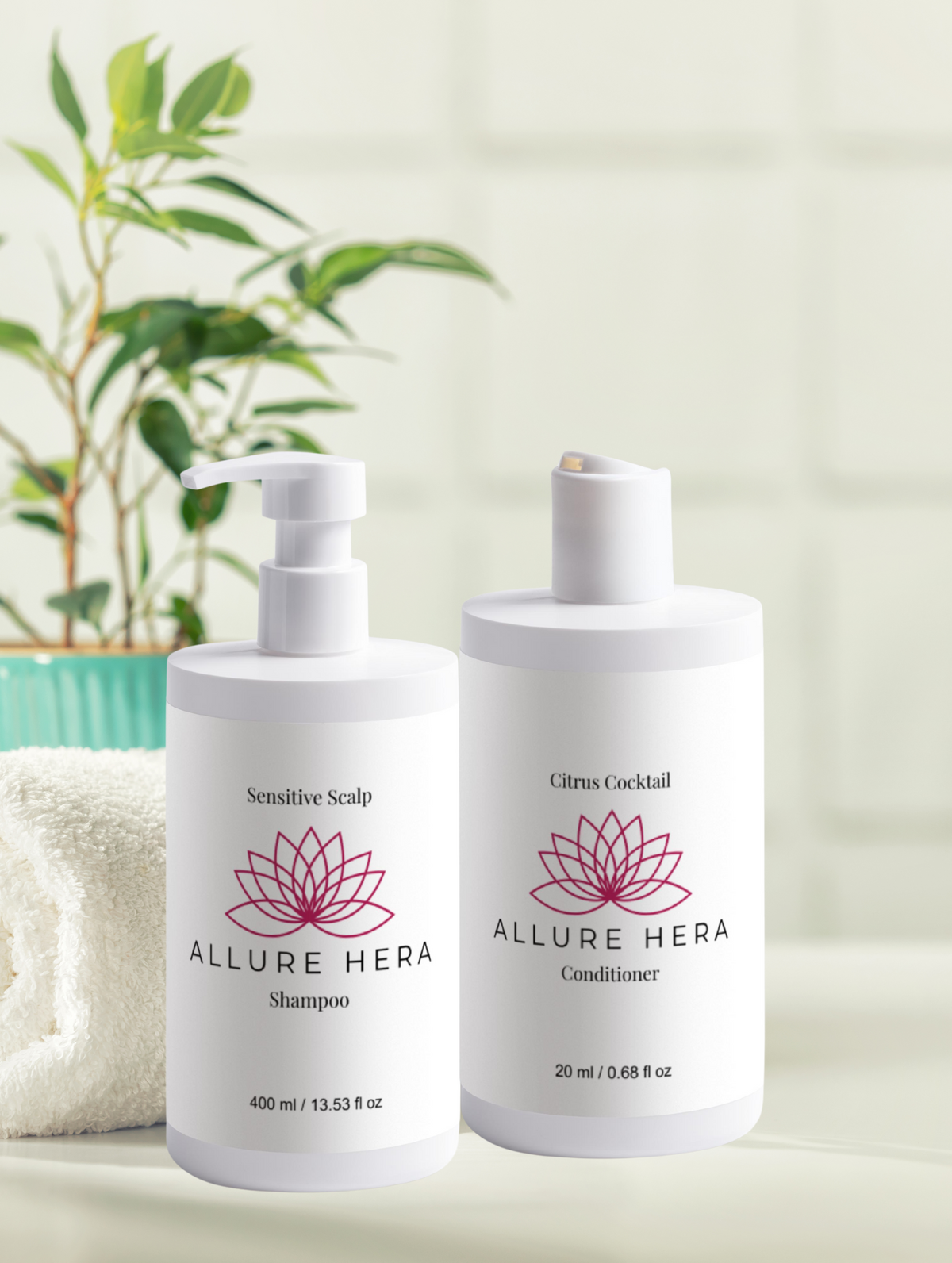 Set balsam pentru scalp sensibil și citrice – Allure Hera, duo de îngrijire a părului calmant și răcoritor