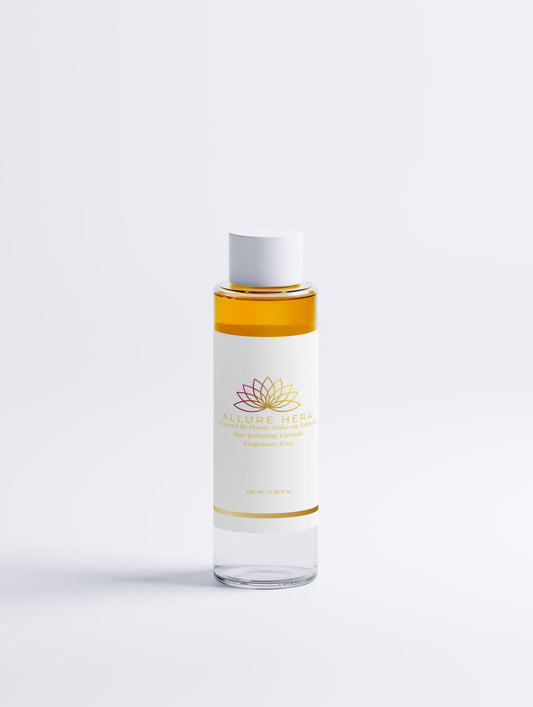 Bottle of Declure Herb skincare product on a white background