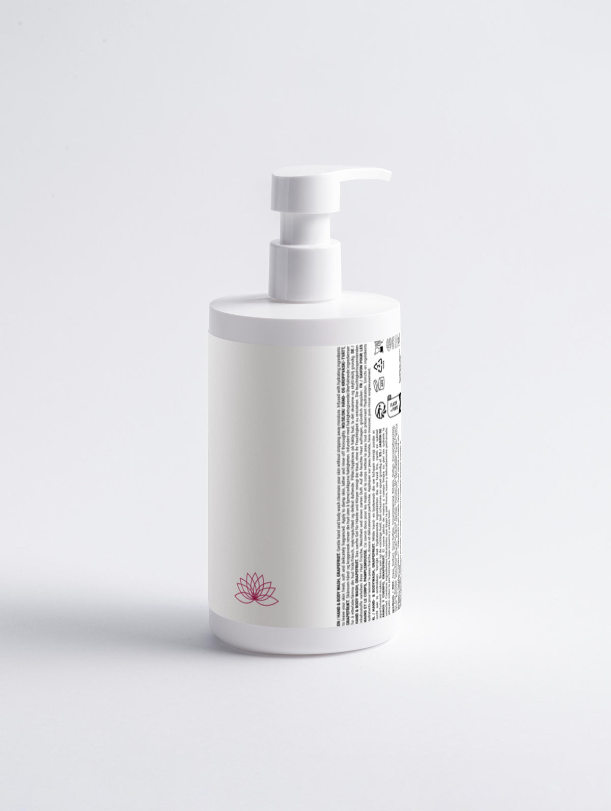 Hand & Body Wash Grapefruit Vitality 400 ml in a white pump bottle, vegan and hydrating formula.