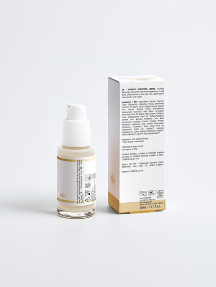 Serul clarifiant 100% natural, 23% organic pentru corectarea pigmentării este completarea perfectă pentru orice gamă de produse de îngrijire a pielii.