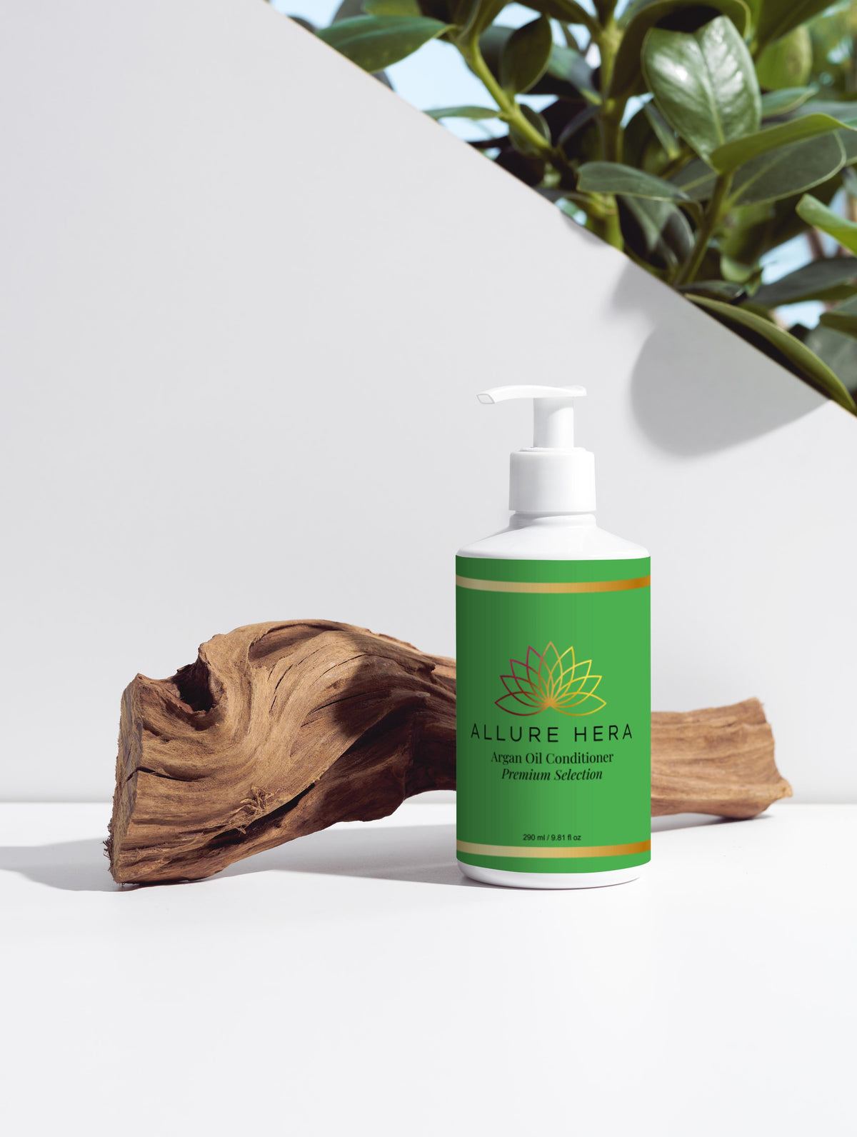 Balsam hidratant natural cu ulei de argan, aloe și proteine din grâu – 290ml – Allure Hera- 98% natural , 11% organic.