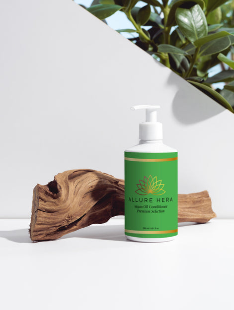 Balsam hidratant natural cu ulei de argan, aloe și proteine din grâu – 290ml – Allure Hera- 98% natural , 11% organic.