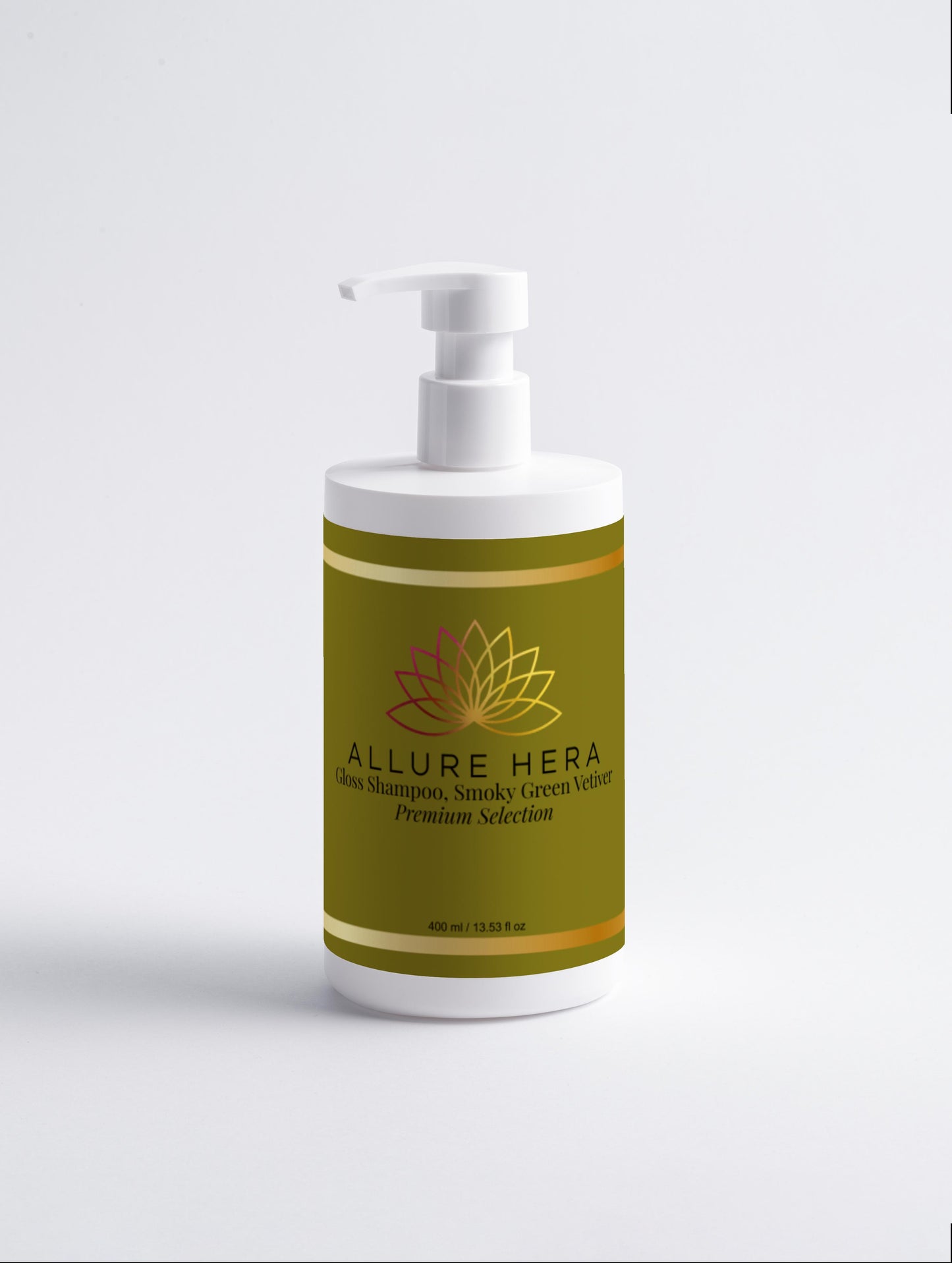 Șampon lucios, Vetiver verde afumat (Chrysopogon zizanioides), 400 ml