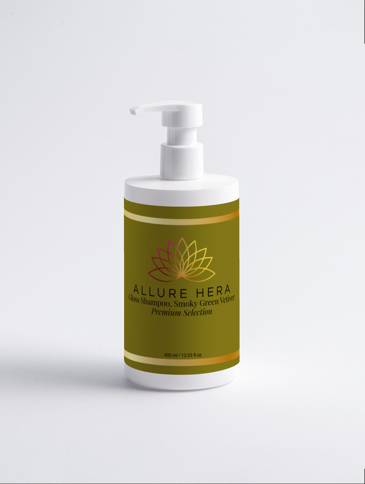 Șampon lucios, Vetiver verde afumat (Chrysopogon zizanioides), 400 ml