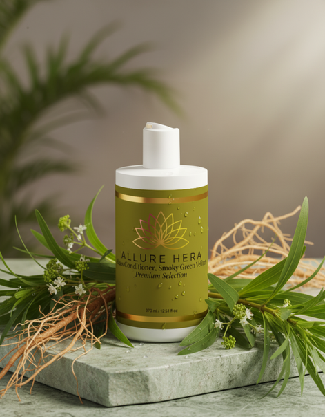 Balsam lucios, Vetiver verde afumat (Chrysopogon zizanioides), 370 ml