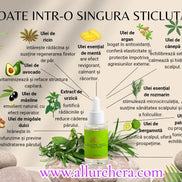 Ulei pentru fortificarea părului și a scalpului cu Rozmarin, 100% de origine naturală din total | 69% de origine organică din total, 30 ml