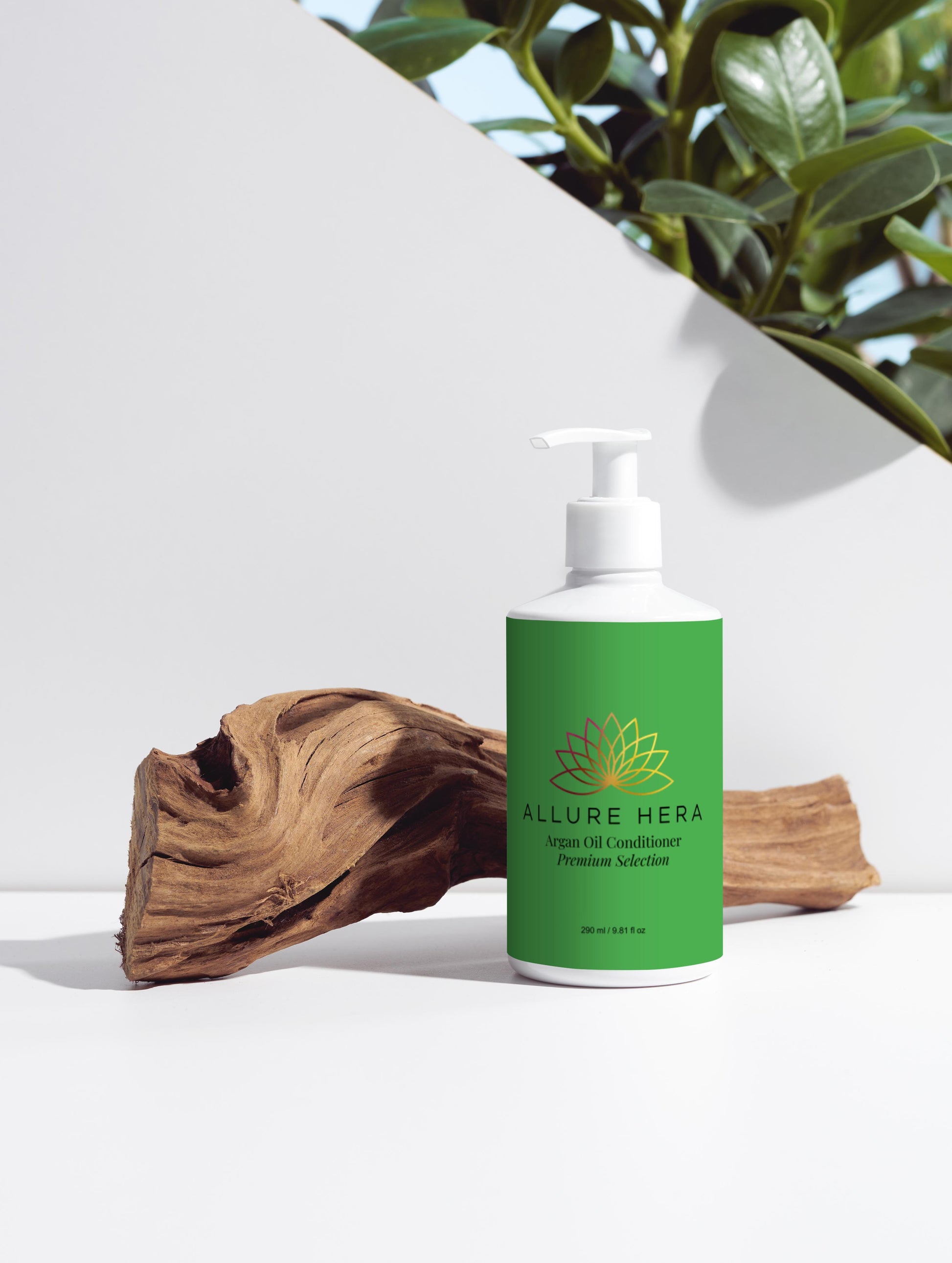 Balsam hidratant natural cu ulei de argan, aloe și proteine din grâu – 290ml – Allure Hera- 98% natural , 11% organic