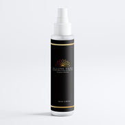 Spray bottle with black label on a white background