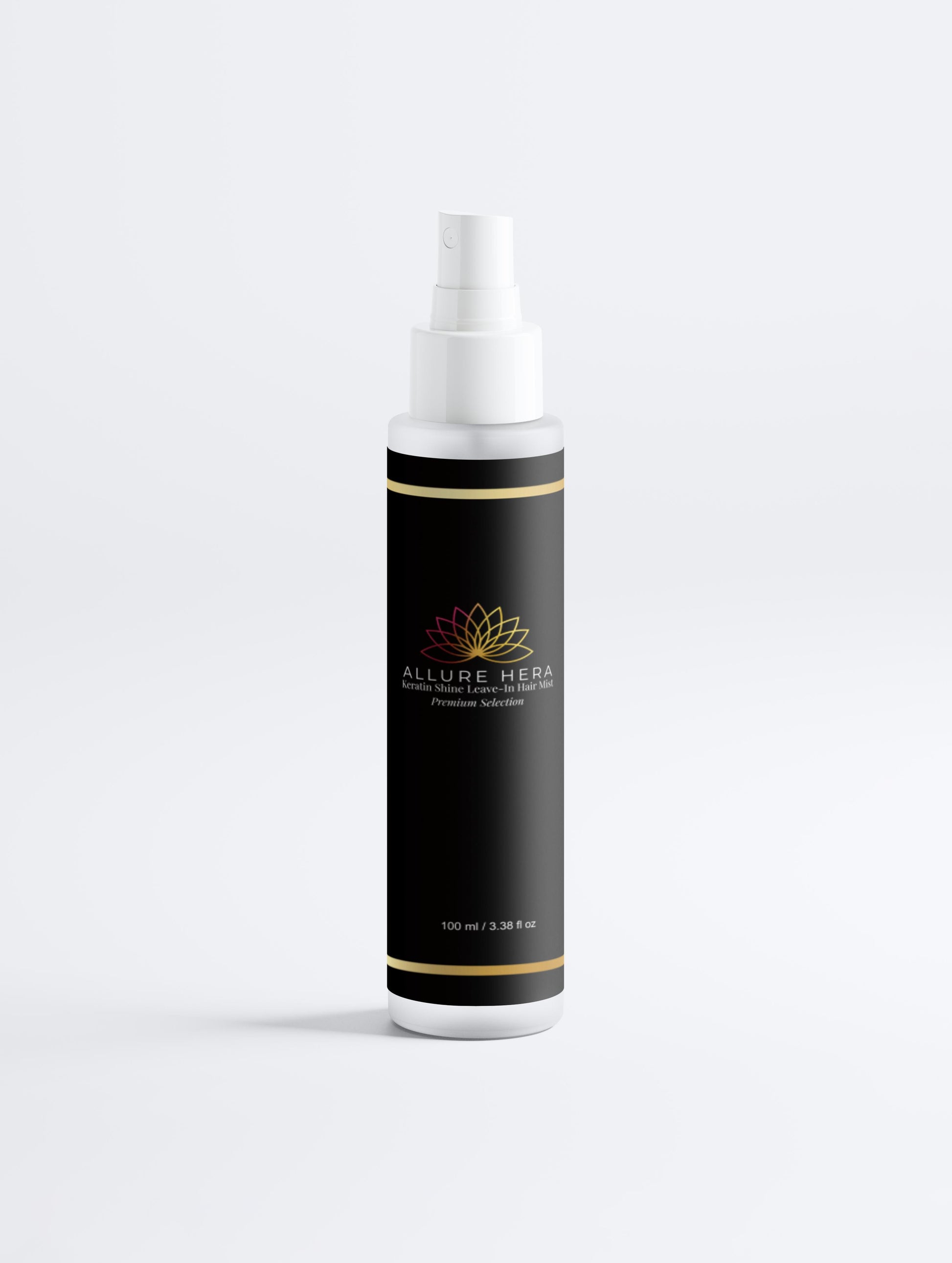 Spray bottle with black label on a white background